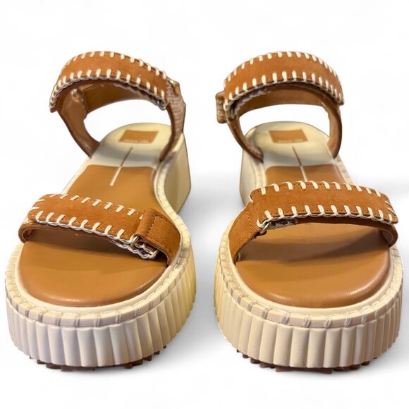 Dolce Vita Brown and Cream Platform Sandals - Picture 5 of 10